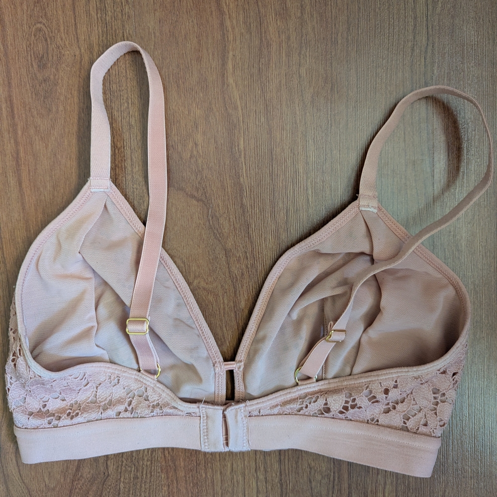 Lively Cream and Purple Wireless Lace Bralette Set - Picture 4 of 7